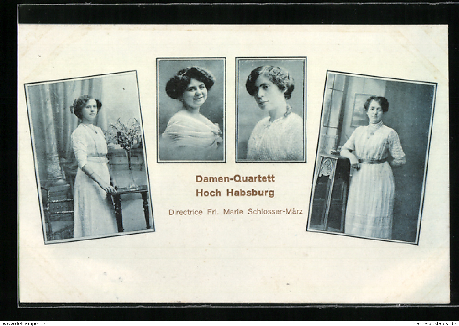 AK Damen-Quartett Hoch Habsburg, Directrice Frl. Marie Schlosser-März  - Music And Musicians