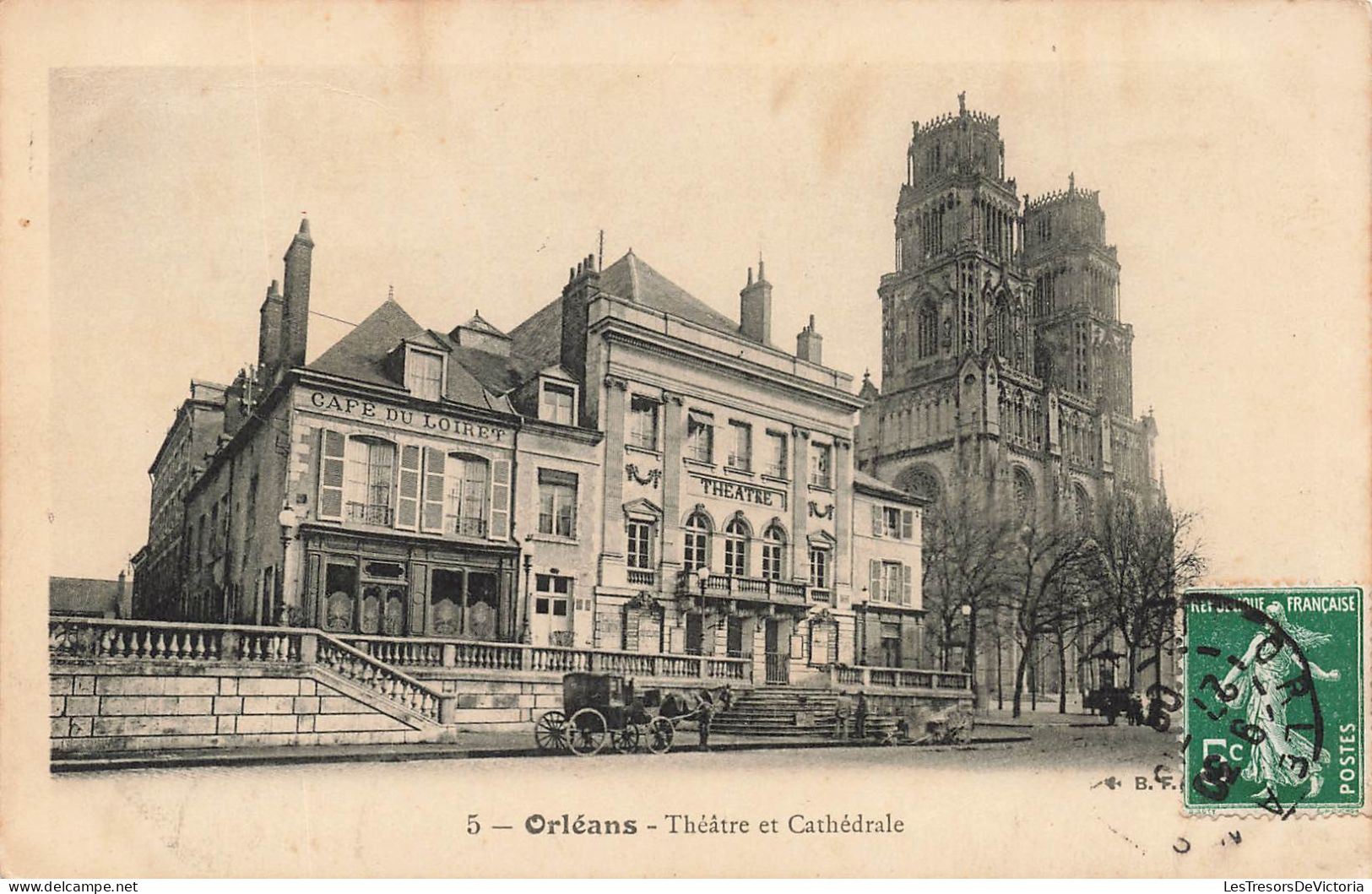 FRANCE - Orléans - Théâtre Et Cathédrale - Carte Postale Ancienne - Orleans