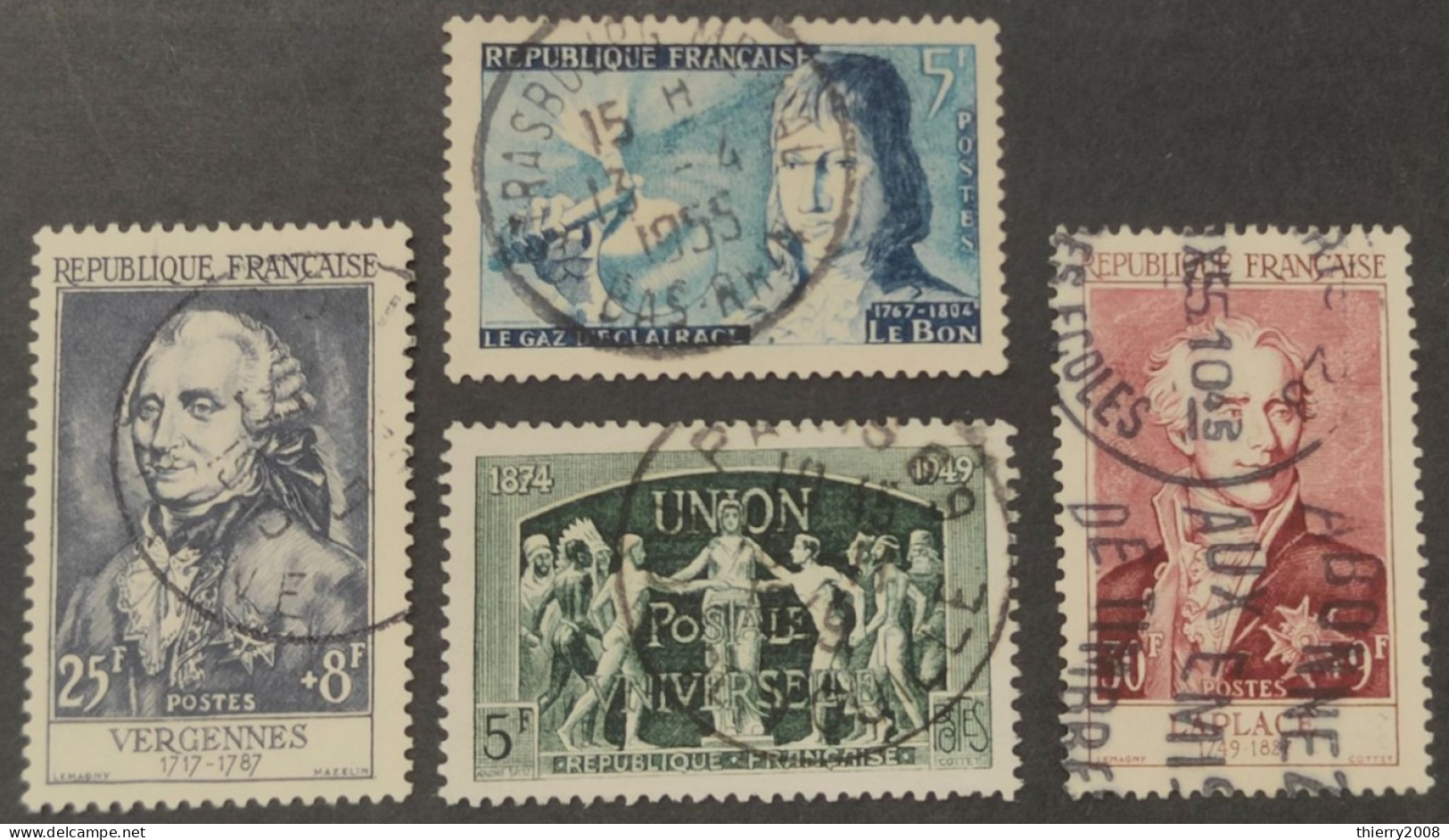 N° 1030/1012/850/1031  Avec Oblitération Cachet à Date D'Epoque De 1949 Et 1955  TB - Usados