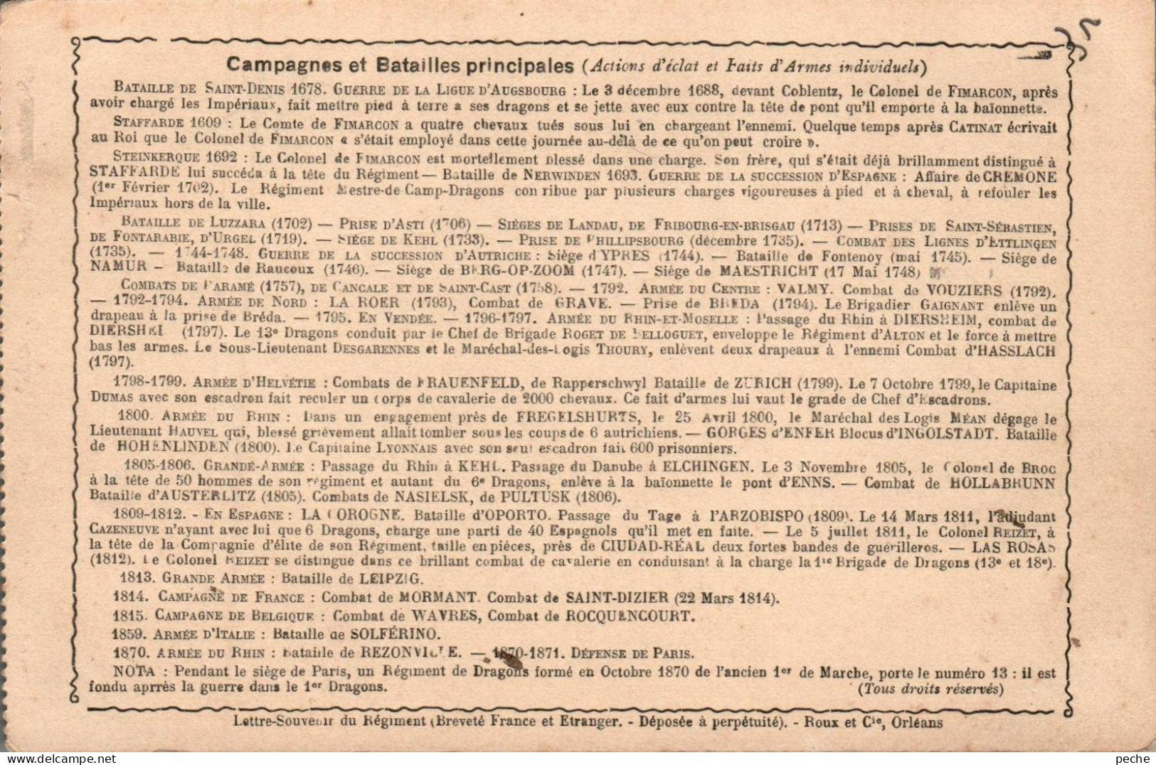 N°1342 W -cpa Lure -13è Dragons - - Barracks