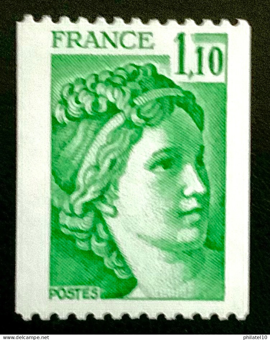 1979 FRANCE N 2062 SABINE DE GANDON 1,10F ROULETTE - NEUF** - Coil Stamps