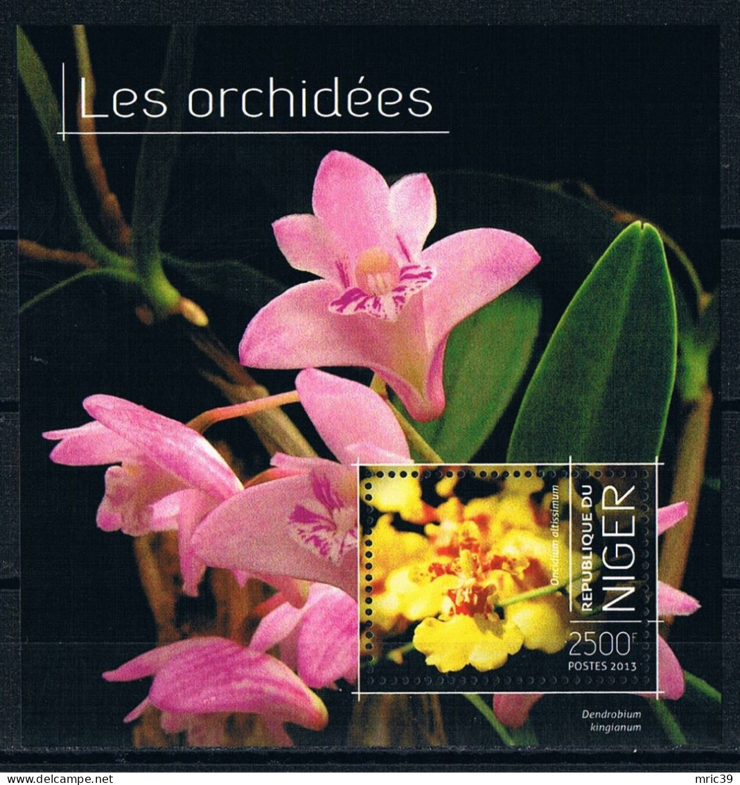 Bloc Sheet Fleurs Orchidées Flowers Orchids  Neuf  MNH **  Niger 2013 - Orchideeën