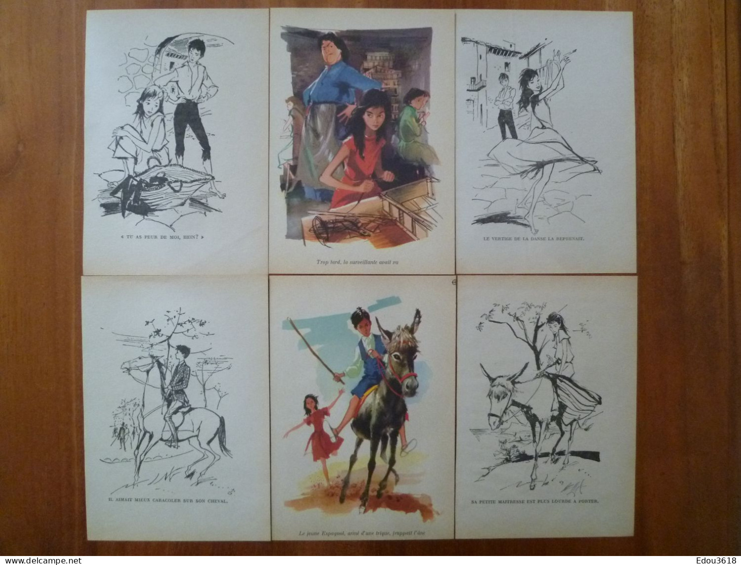 Lot 12 Dessin Illustration En Noir & Blanc Et Couleur De Paul Durand (1925-1977) La Ballerine De Majorque - Sonstige & Ohne Zuordnung