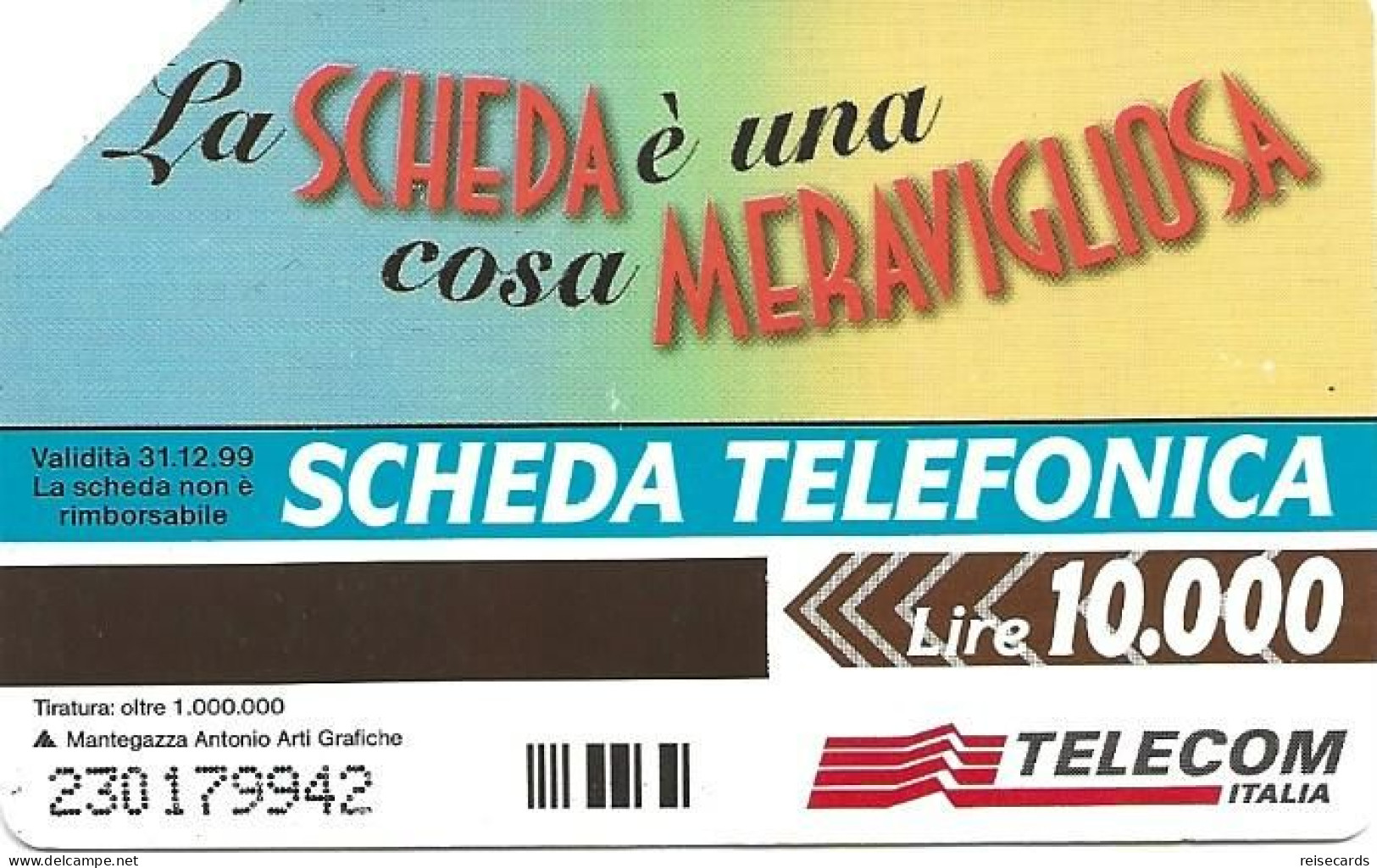 Italy: Telecom Italia - La Scheda è Una Cosa Meravigliosa - Public Advertising