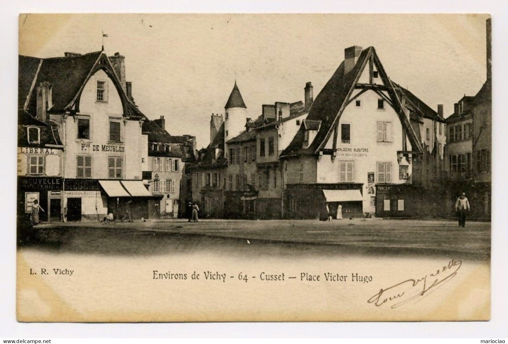 C-FR03300 Environs De Vichy - Cusset Place Victor Hugo - CPA Précurseure Voyagée - Andere & Zonder Classificatie