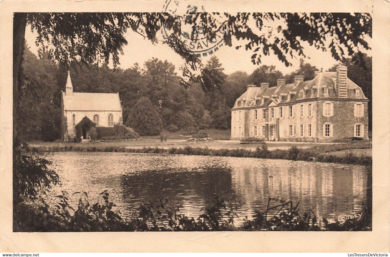 FRANCE - Trelly - Le Château - Chapelle Et étang - Carte Postale Ancienne - Sonstige & Ohne Zuordnung