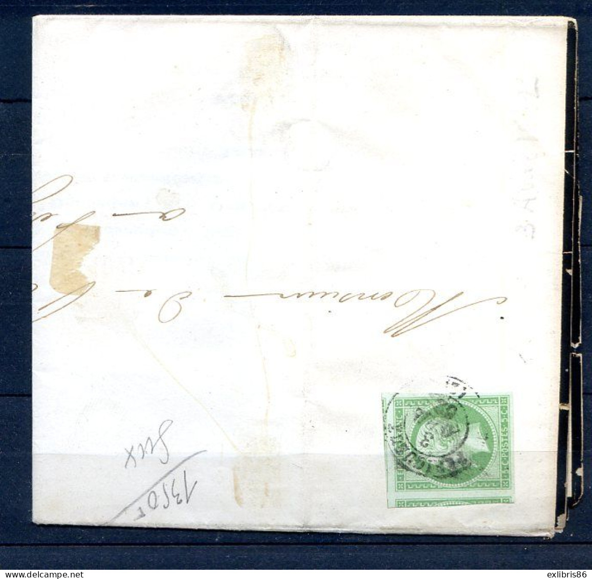 200324 LETTRE N° 12  SEUL SUR LETTRE  4 MARGES  3 VOISINS  TTB++ - 1849-1876: Periodo Clásico