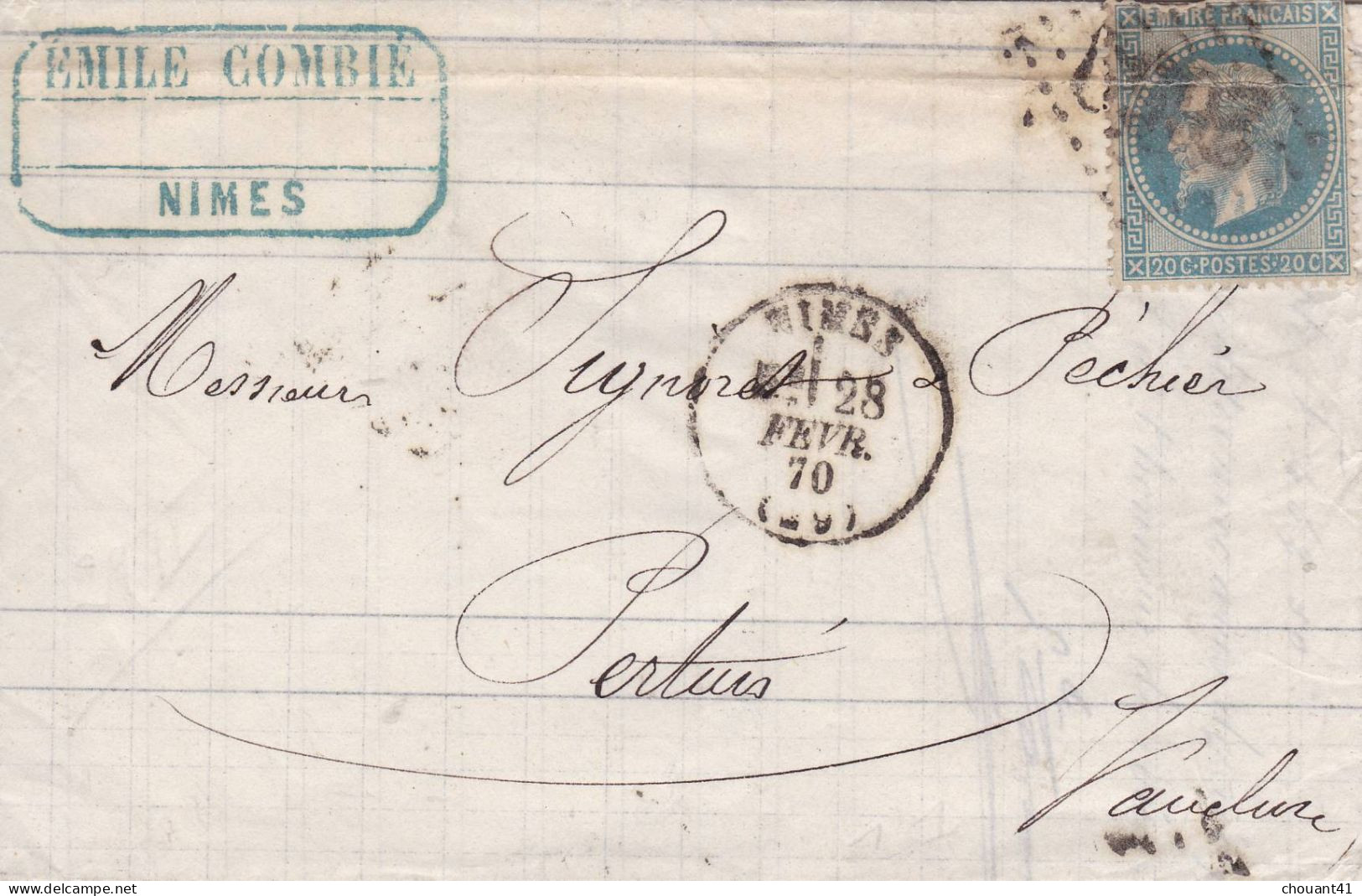 LAC 29A GC 2659 Nimes  Pour Pertuis   1870 - 1849-1876: Periodo Classico