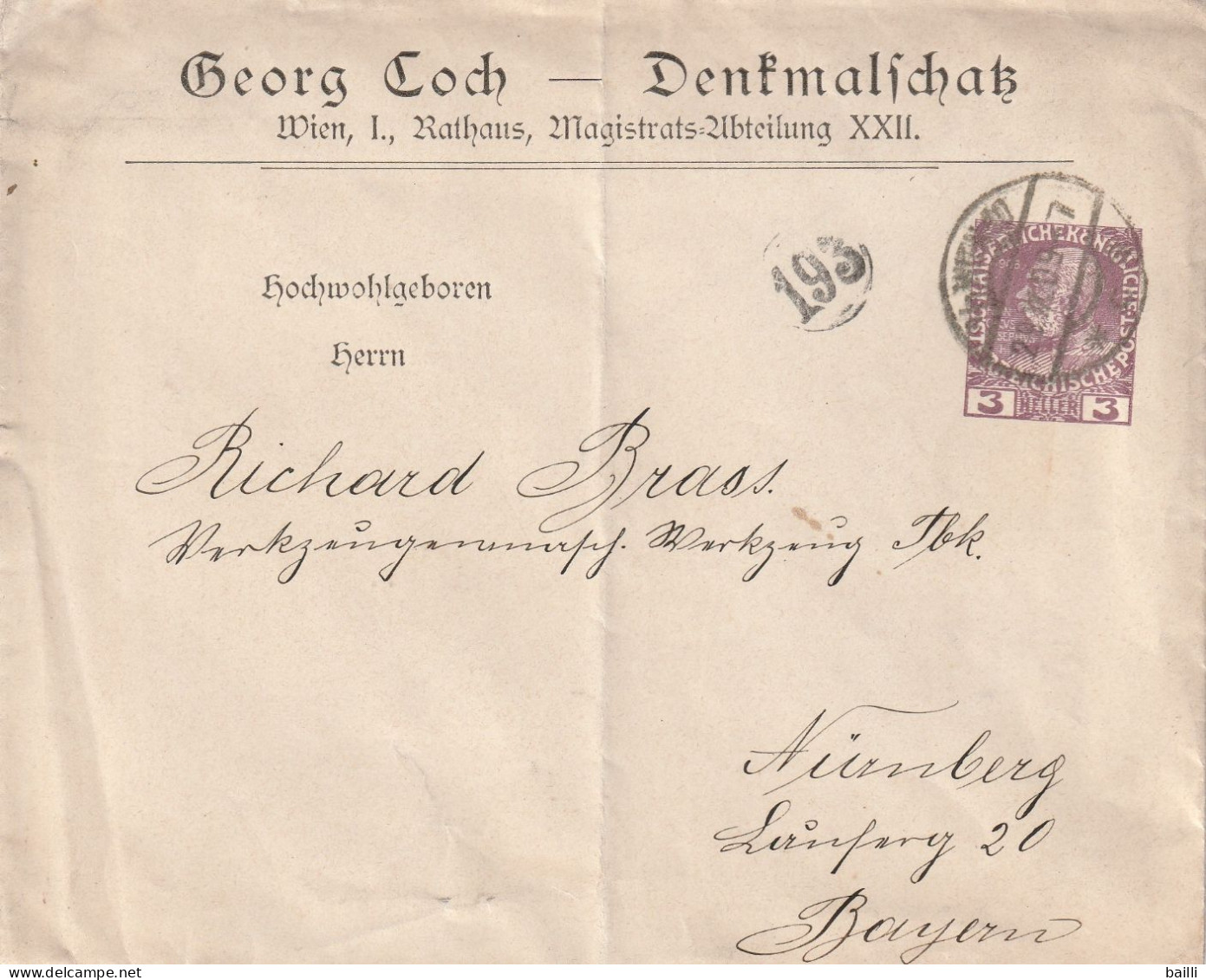 Autriche Entier Postal Privé Wien 1909 - Enveloppes