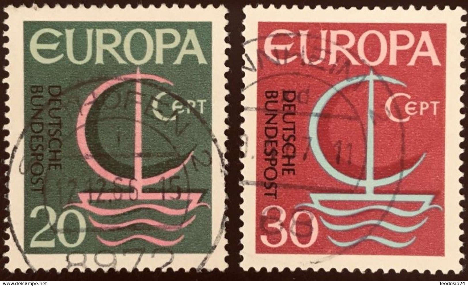 ALEMANIA 1966 - MI 519/20 Europa - Usati