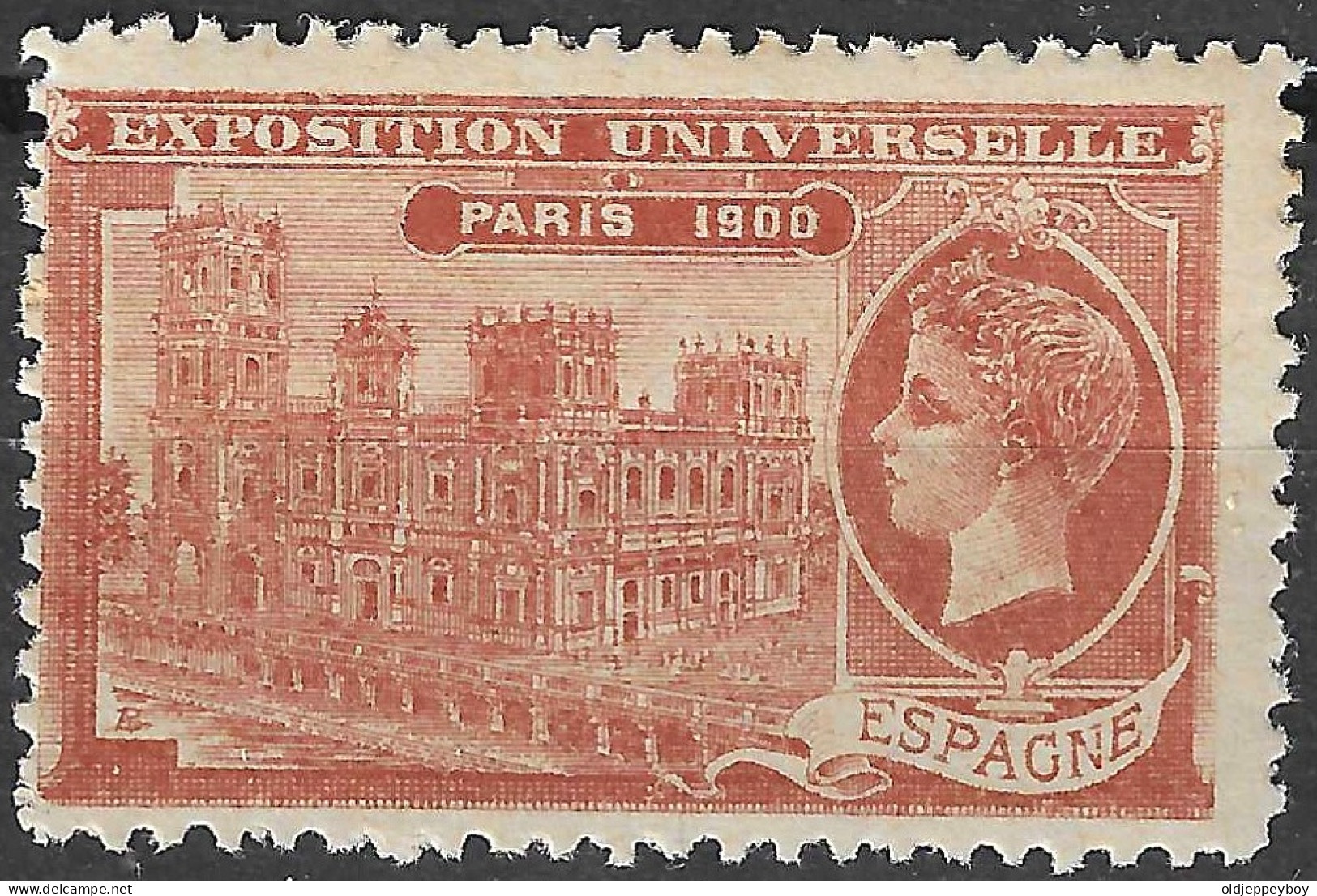 FRANCE ERINOPHILIE Fair EXPOSITION UNIVERSELLE 1900 PARIS ESPAGNE SPAIN  Vignette CINDERELLA MNH** - 1900 – Pariis (France)