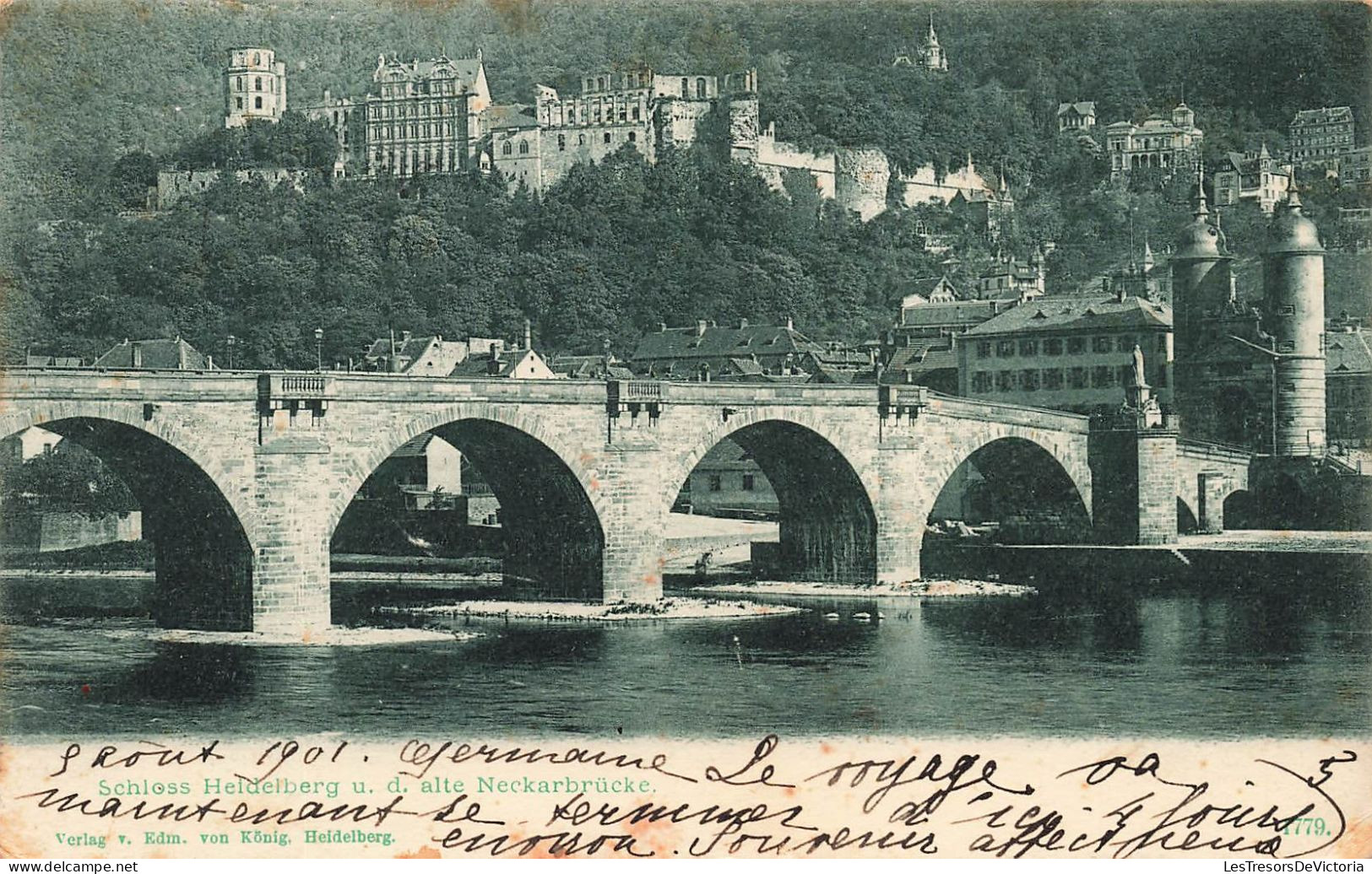 ALLEMAGNE - Schloss Helderlberg U D Aalte Neckarbrucke - Vue Sur Le Pont - Carte Postale Ancienne - Heidelberg