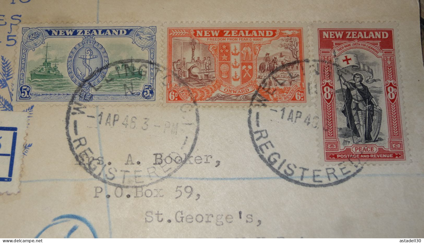 Enveloppe FDC, NEW ZEALAND - 1946 ......... ..... 240424 ....... CL7-8 - Brieven En Documenten