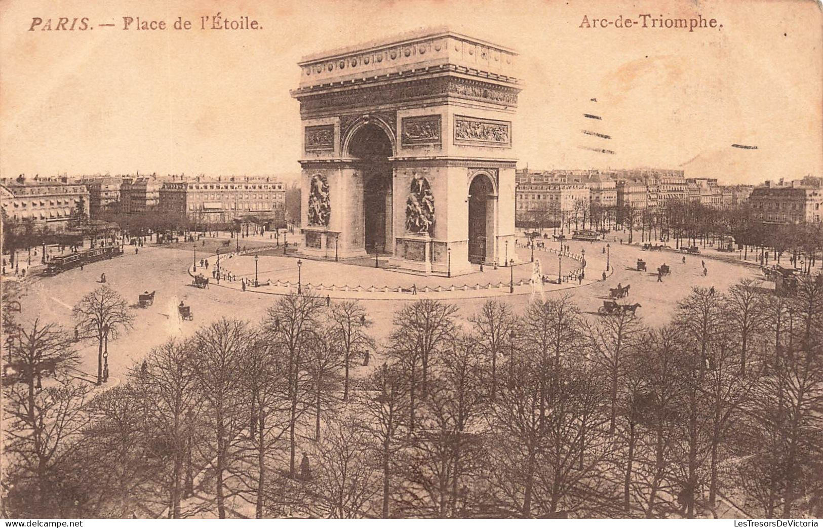FRANCE - Paris - Vue Sur La Place De L'Etoile -  Arc De Triomphe - Animé - Carte Postale Ancienne - Sonstige Sehenswürdigkeiten