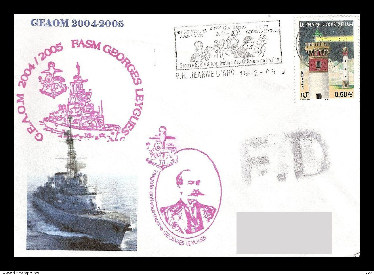 2 03	315	-	GEAOM 2004-05  -  Obl :  16/02/05  FASM G Leygues - Naval Post
