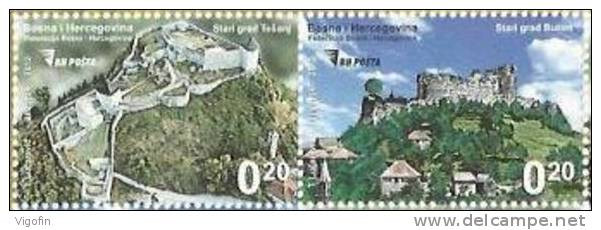 BH 2012-602-3 BUŽIM TEŠANJ, BOSNA AND HERZEGOVINA, 1 X 2v, MNH - Castillos