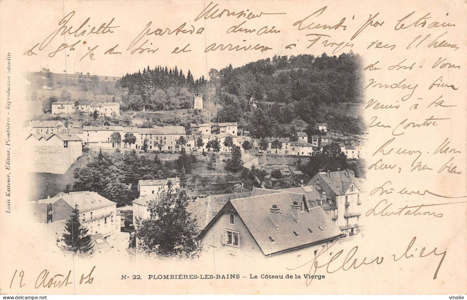 24-5447 : PLOMBIERES-LES-BAINS. CARTE PRECURSEUR - Plombieres Les Bains