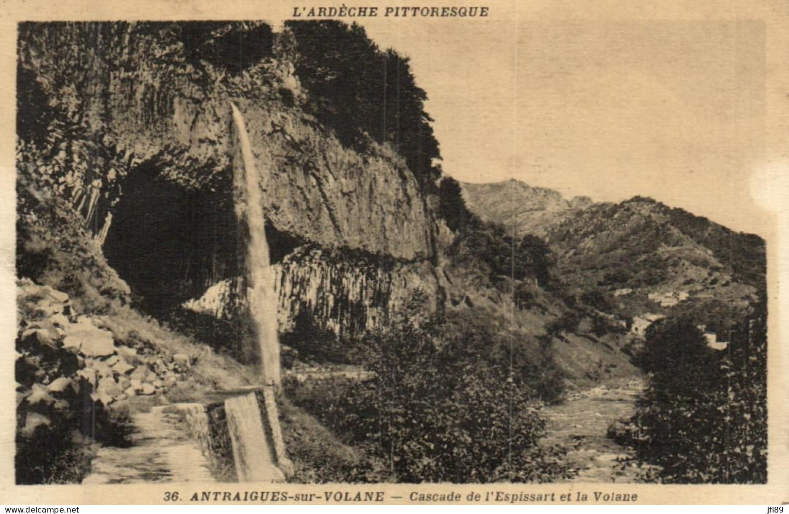 07 - Antraigues-sur-Volane - Cascade De L'Espissart Et La Volane - 7335 - Autres & Non Classés