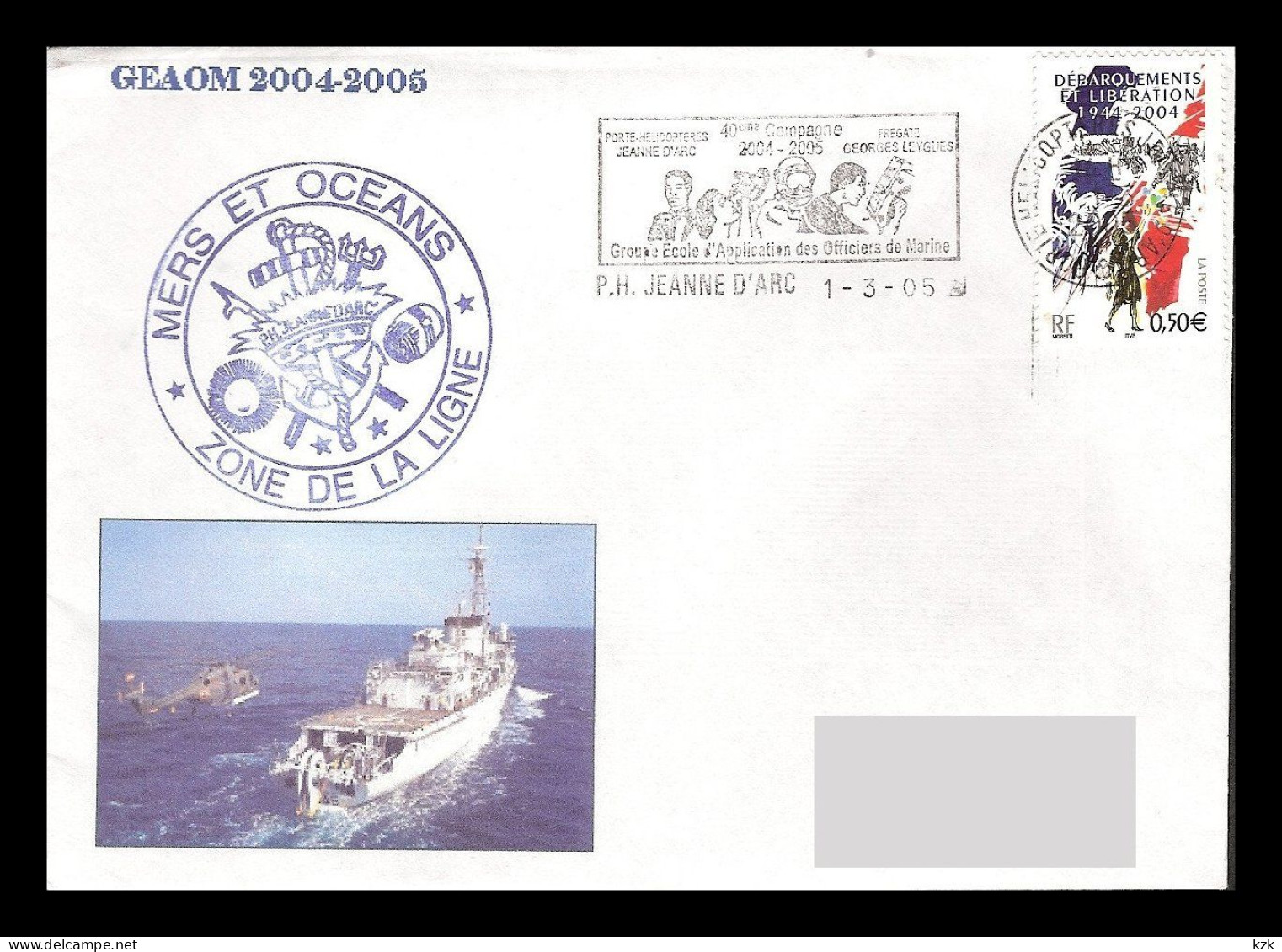 2 03	317	-	GEAOM 2004-05  -  Obl : 1/03/05 Zone De La Ligne - Correo Naval