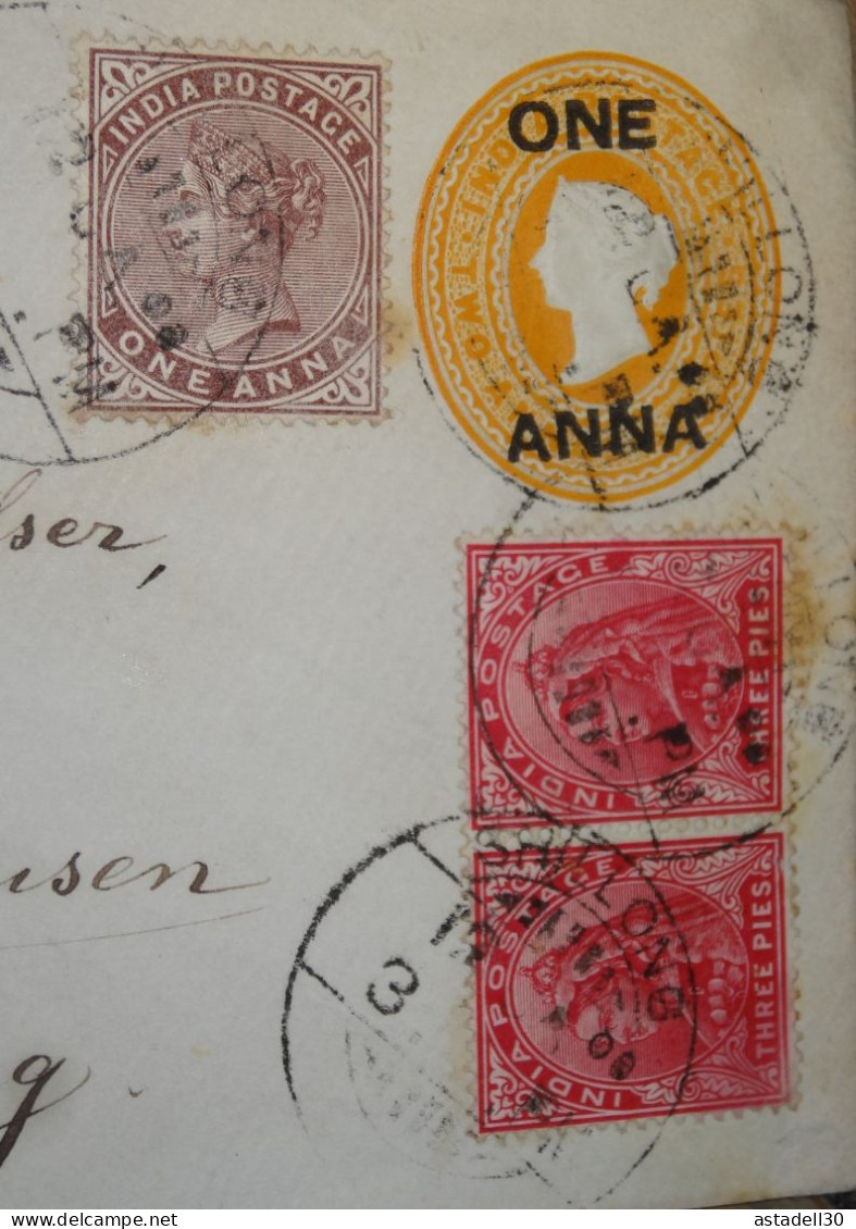 Cover, INDIA, Shillong To Germany 1900 ......... ..... 240424 ....... CL-8-5 - 1882-1901 Impero