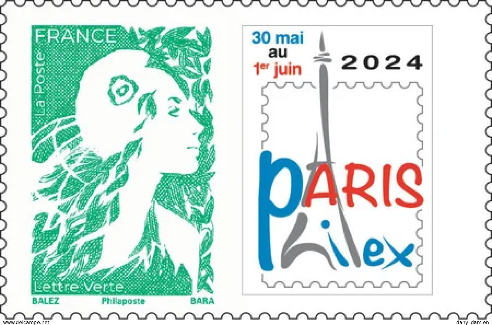 France - YT N° 5764 (2024) Timbre Marianne De L'avenir - Paris Philex - Marianne De L'Avenir Et Affiche De Paris-Philex. - Ungebraucht