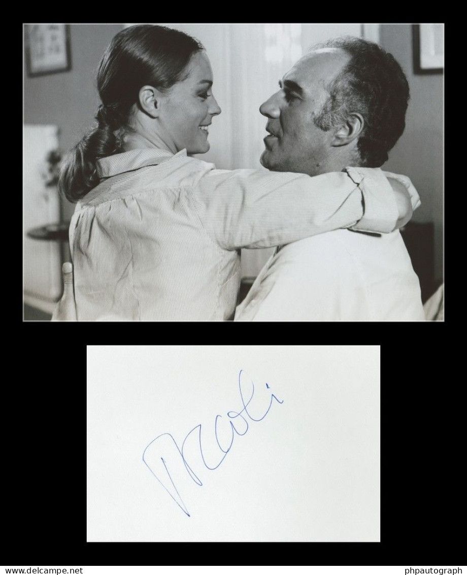 Michel Piccoli (1925-2020) - Signed Album Page + Photo - Paris 1987 - COA - Actores Y Comediantes 