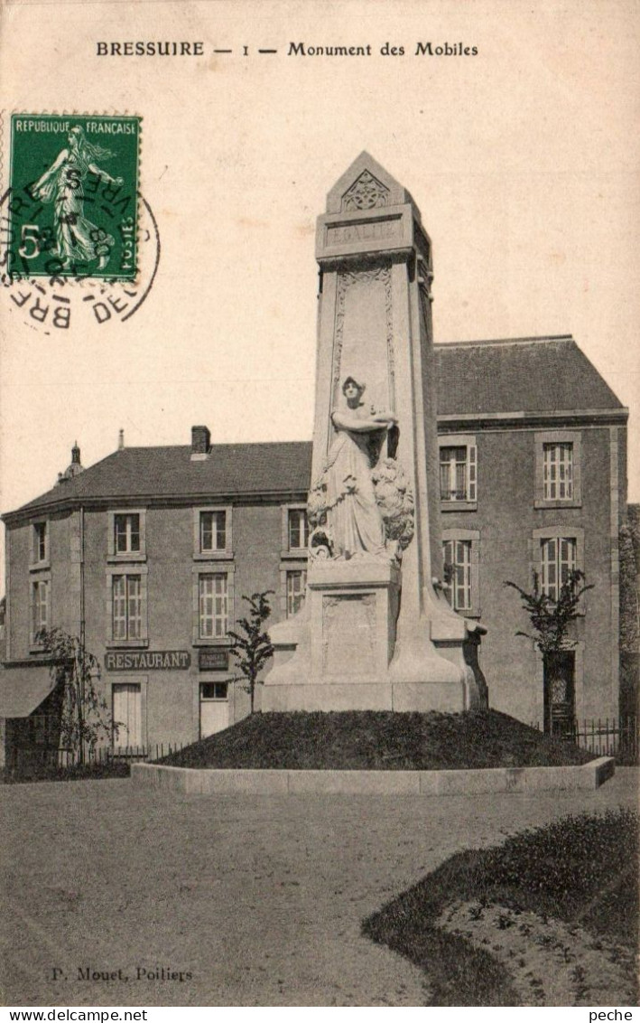 N°1354 W -cpa Bressuires -monument Des Mobiles- - Bressuire