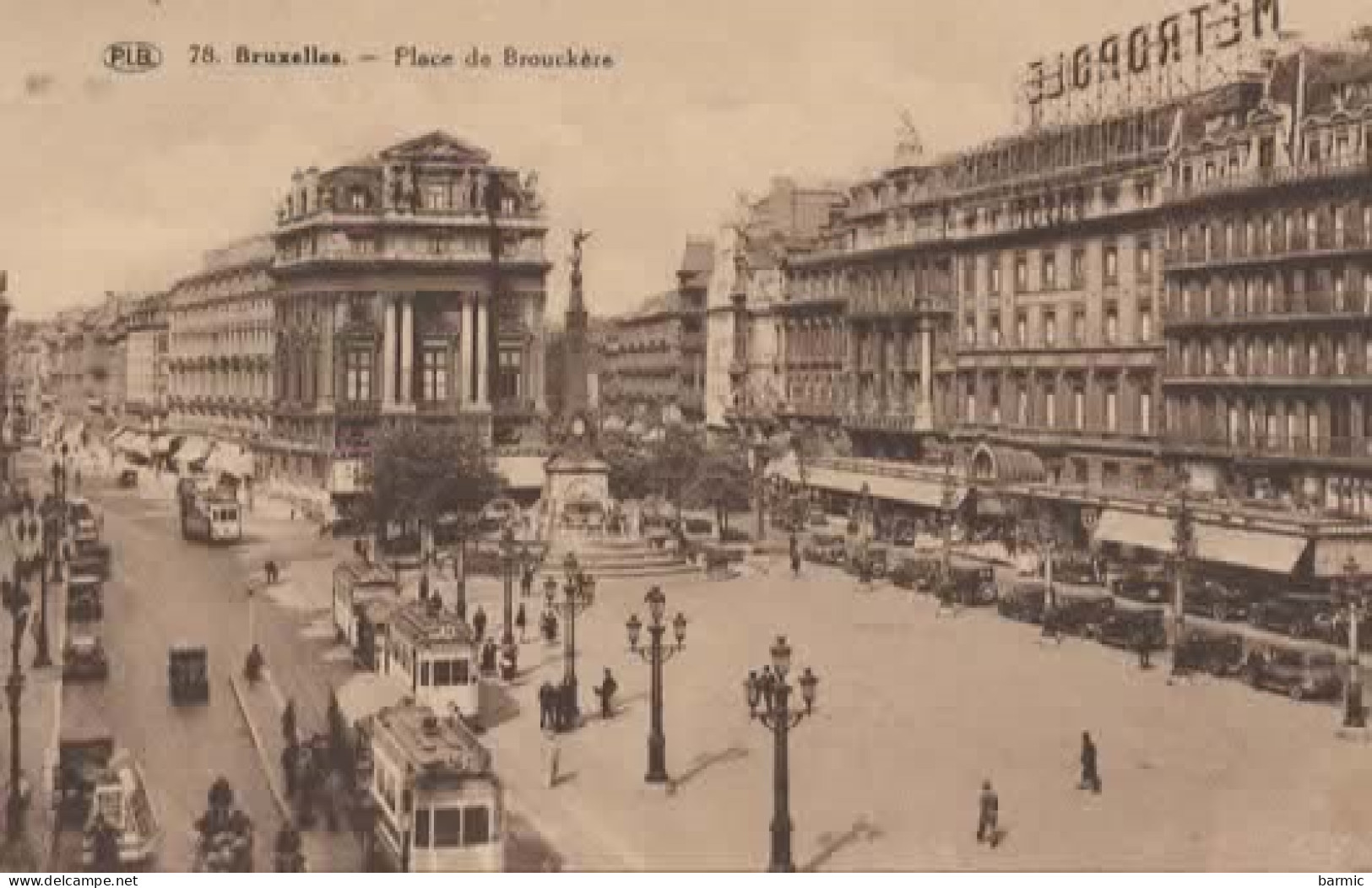 BRUXELLES, PLACE DE BOUCKERE, TRAMWAYS, COMMERCES, BELLE ANIMATION A VOIR REF 15901 - Places, Squares