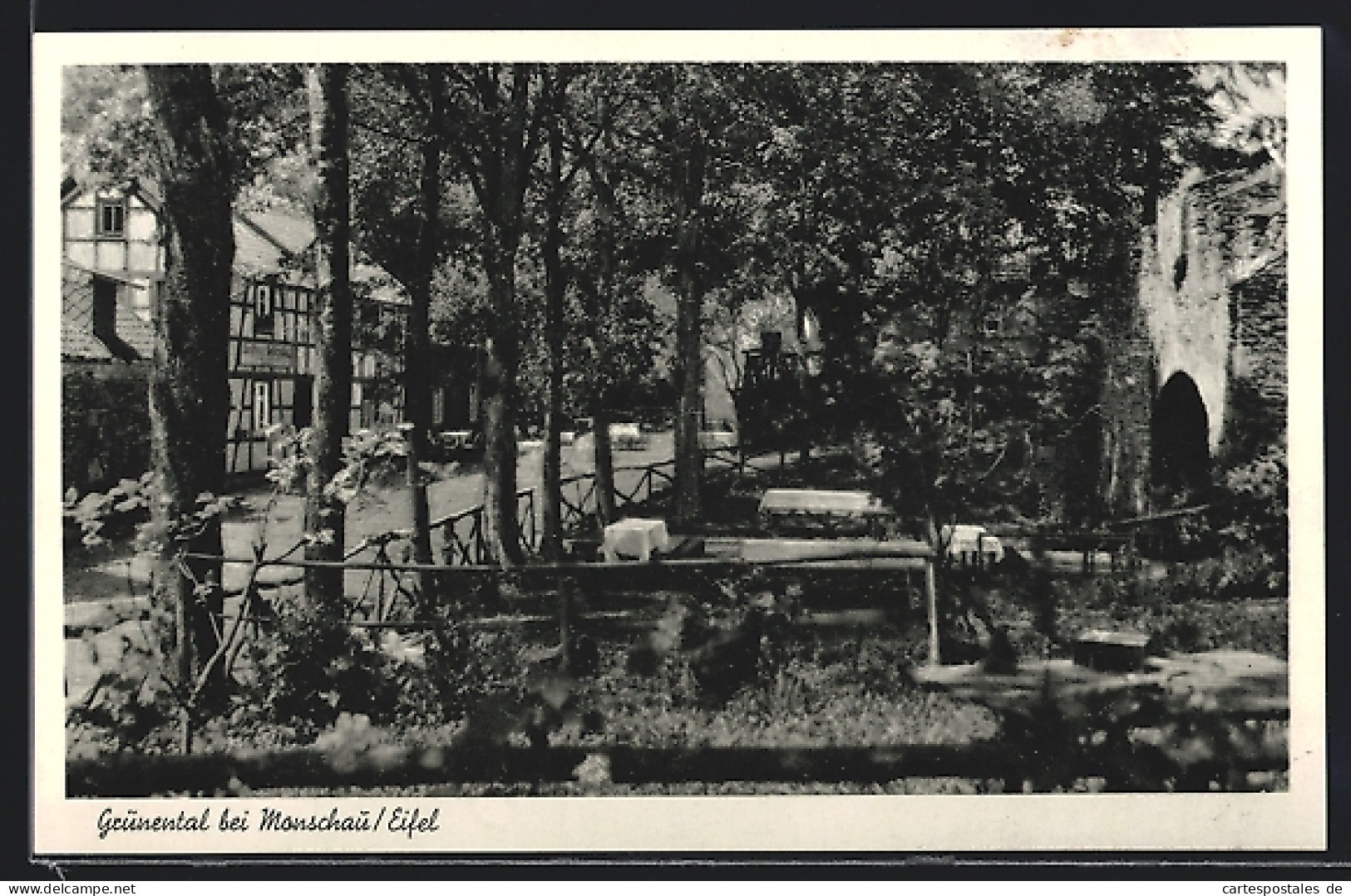 AK Grünental Bei Monschau, Gasthaus Peter Johnen Mit Garten  - Monschau