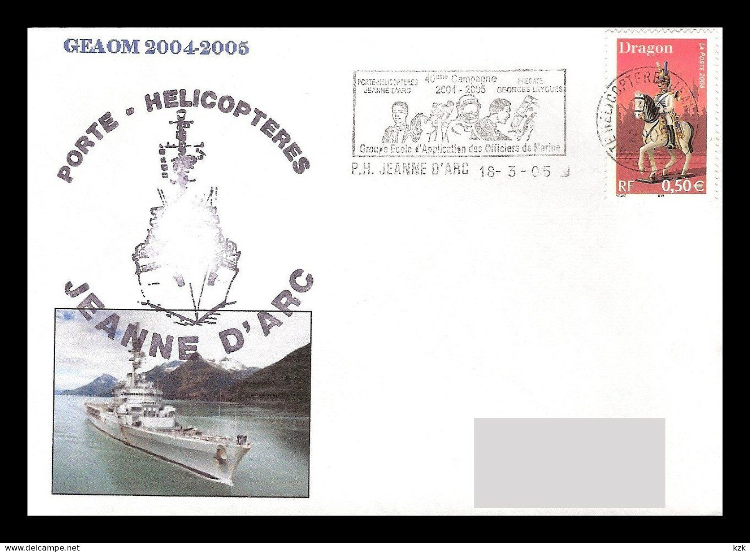 2 03	320	-	GEAOM 2004-05  -  Obl : 18/03/05  PH   J. D'Arc - Correo Naval
