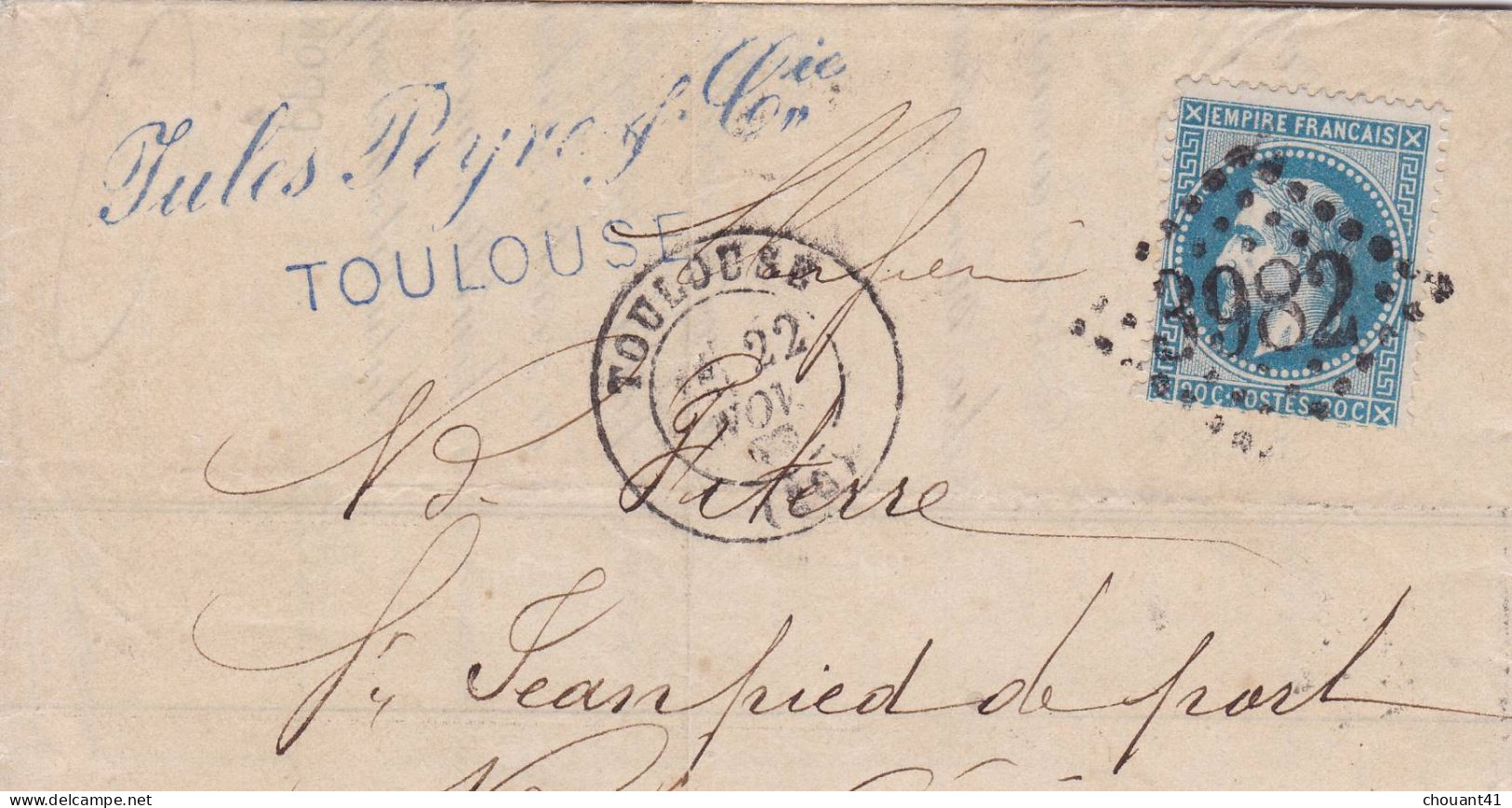 LAC 29A GC 3982  Toulouse Pour  Saint Jean Pied De Port   1868 - 1849-1876: Klassik