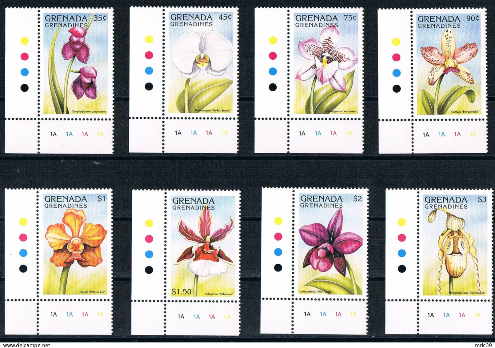 Serie Set Fleurs Orchidées Flowers Orchids  Neuf  MNH **   Grenada 1997 - Orchideen