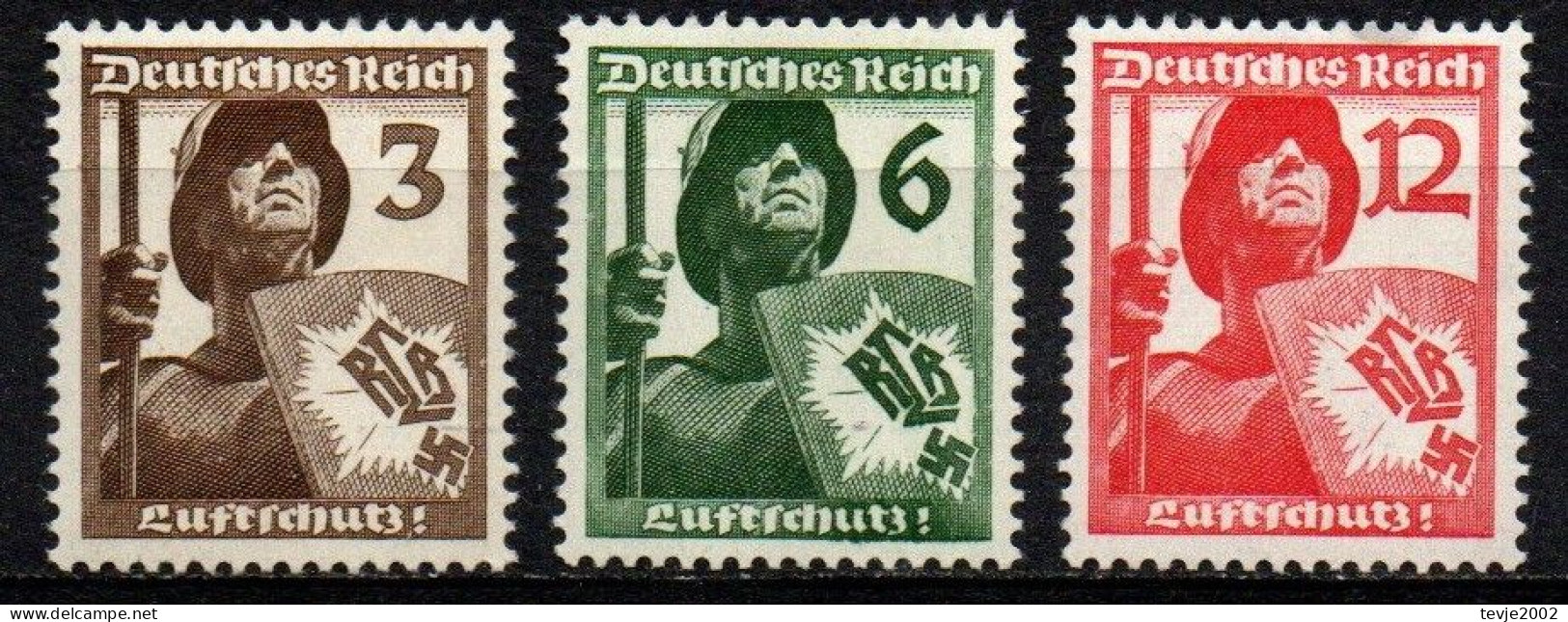 Deutsches Reich 1937 - Mi.Nr. 643 - 645 - Postfrisch MNH - Nuevos
