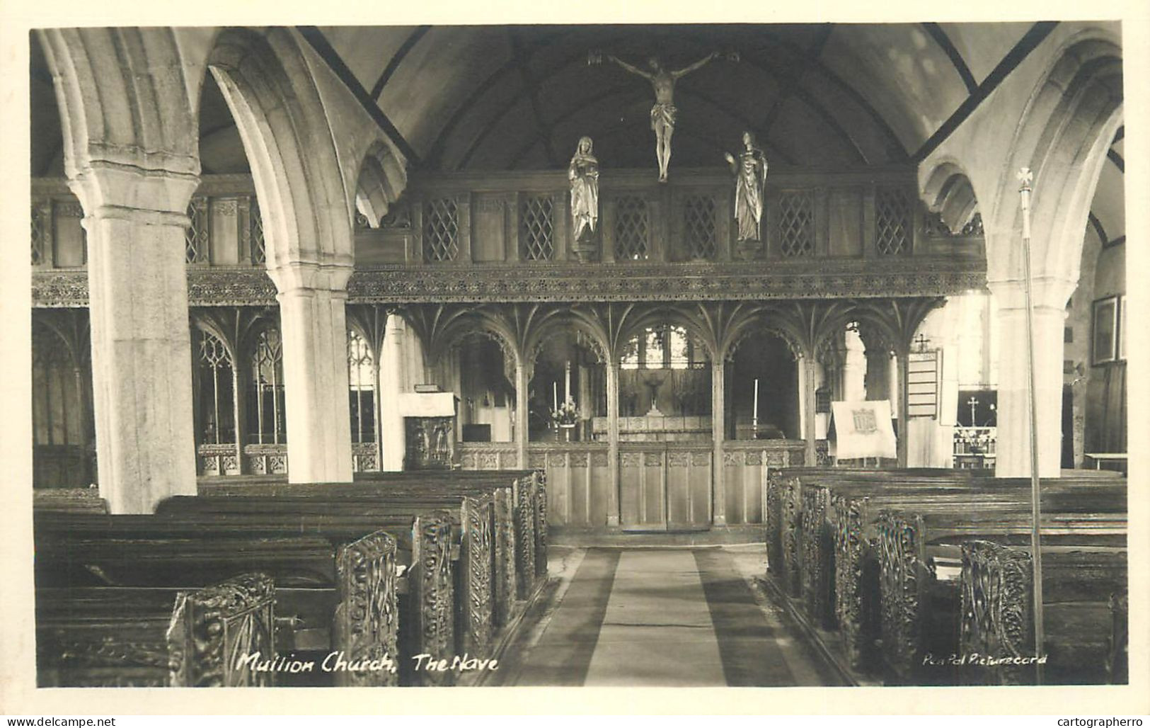 England Cornwall Mullion Church Interior View - The Nave - Churches & Convents