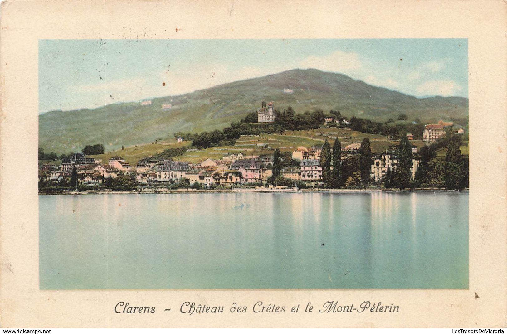 SUISSE - Clarens - Vues Sur Le Château Des Crêtes Et Le Mont Pélerin - Carte Postale Ancienne - Montreux
