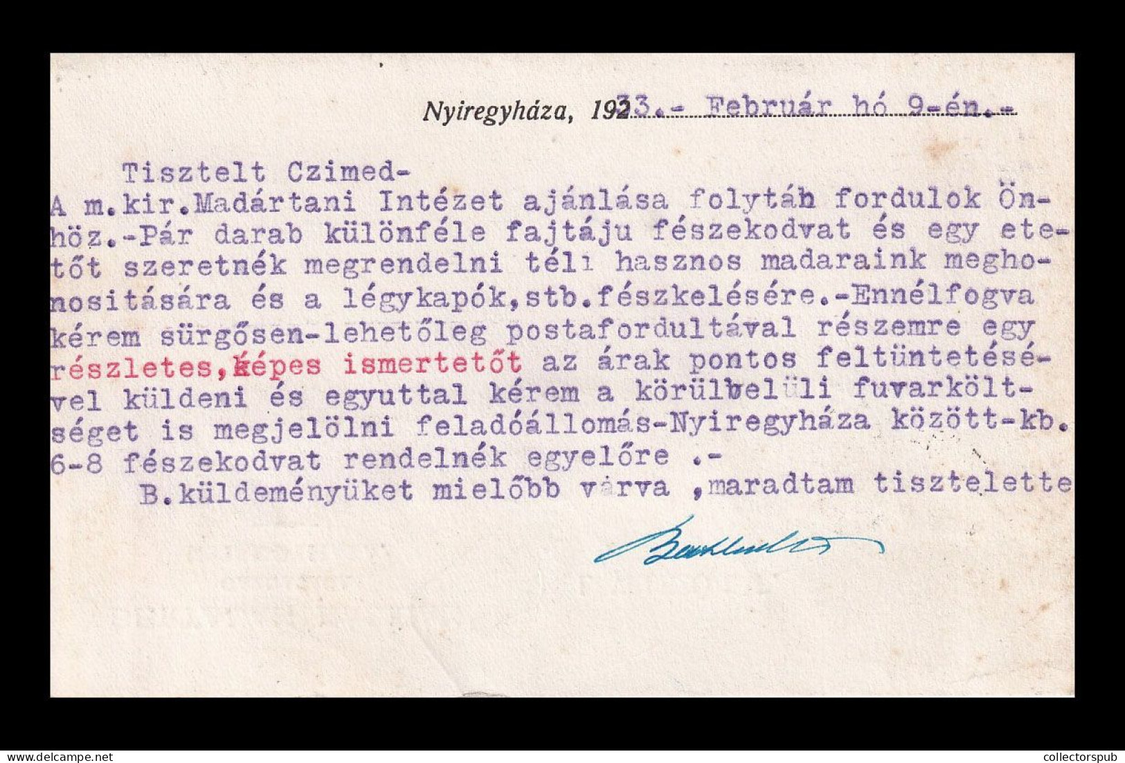 NYÍREGYHÁZA 1933. Postcard With Nice Franking And Cancellation - Lettres & Documents