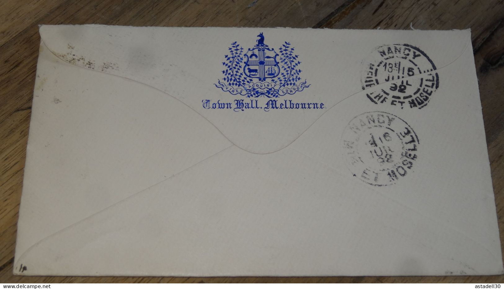 Cover AUSTRALIA, VICTORIA, Melbourne To France - 1892 ......... ..... 240424 ....... CL-10-4 - Cartas & Documentos