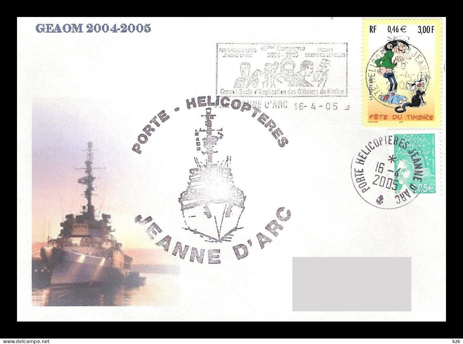 2 03	323	-	GEAOM 2004-05  -  Obl : 16/04/05  PH   J. D'Arc - Naval Post