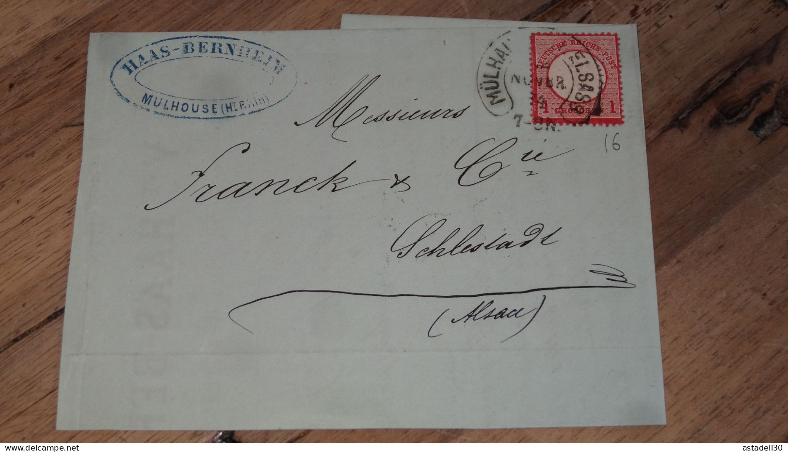 Front Cover, Mulhausen 1874 ......... ..... 240424 ....... CL-10-6 - Cartas & Documentos