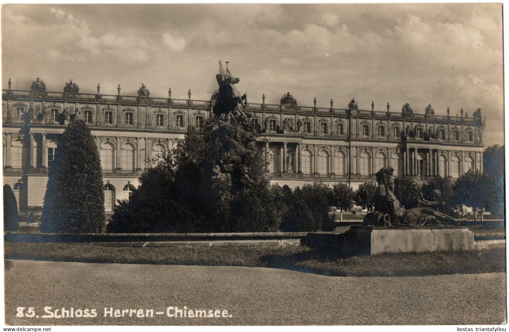 1.12.8 GERMANY, SCHLOSS, HERREN - CHIEMSEE , POSTCARD - Chiemgauer Alpen