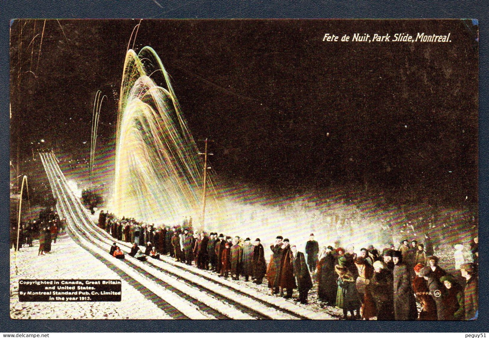 Montreal. Park Slide. Fête De Nuit. 1914 - Montreal