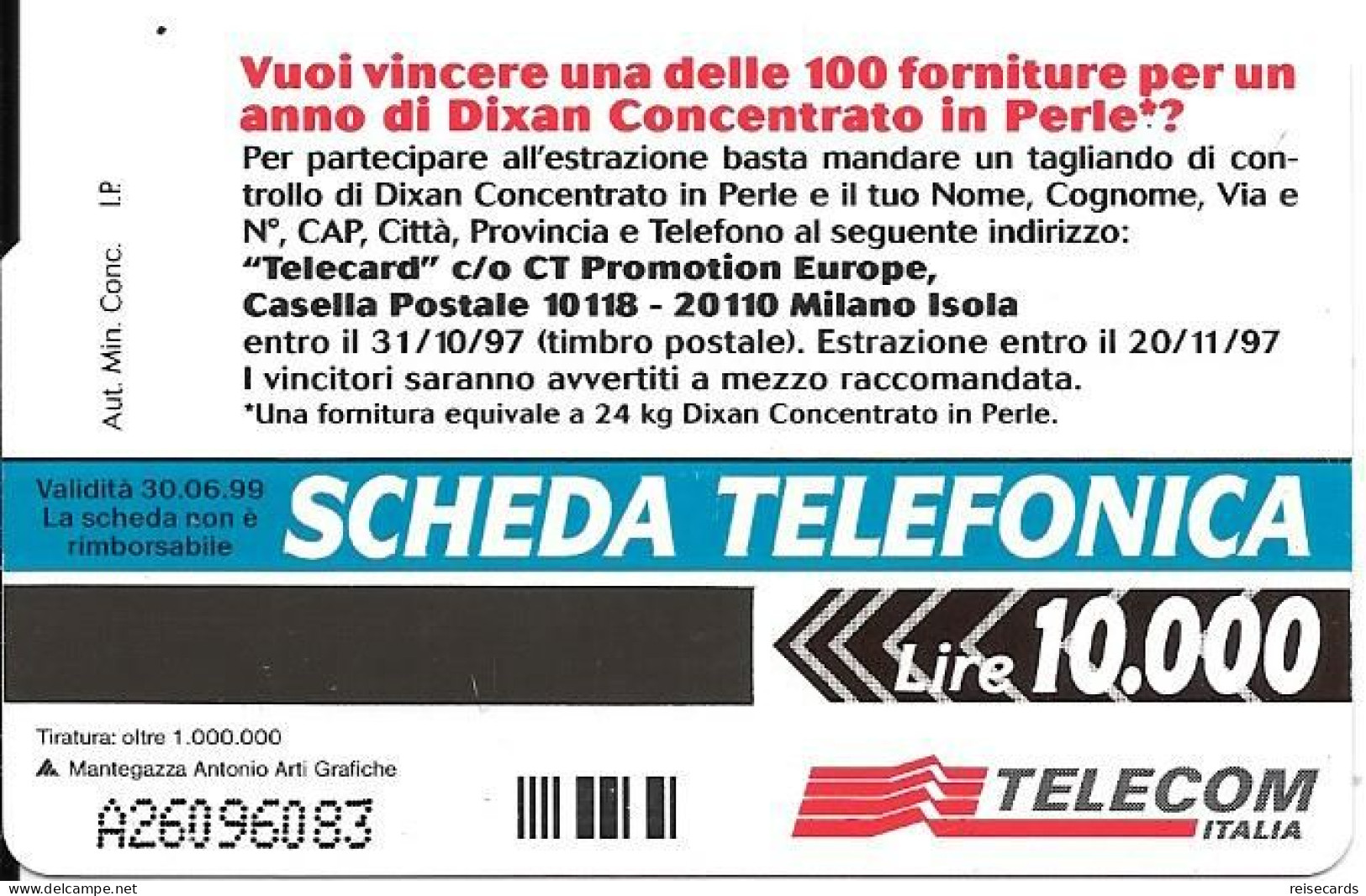 Italy: Telecom Italia - Dixan (A) - Öff. Werbe-TK
