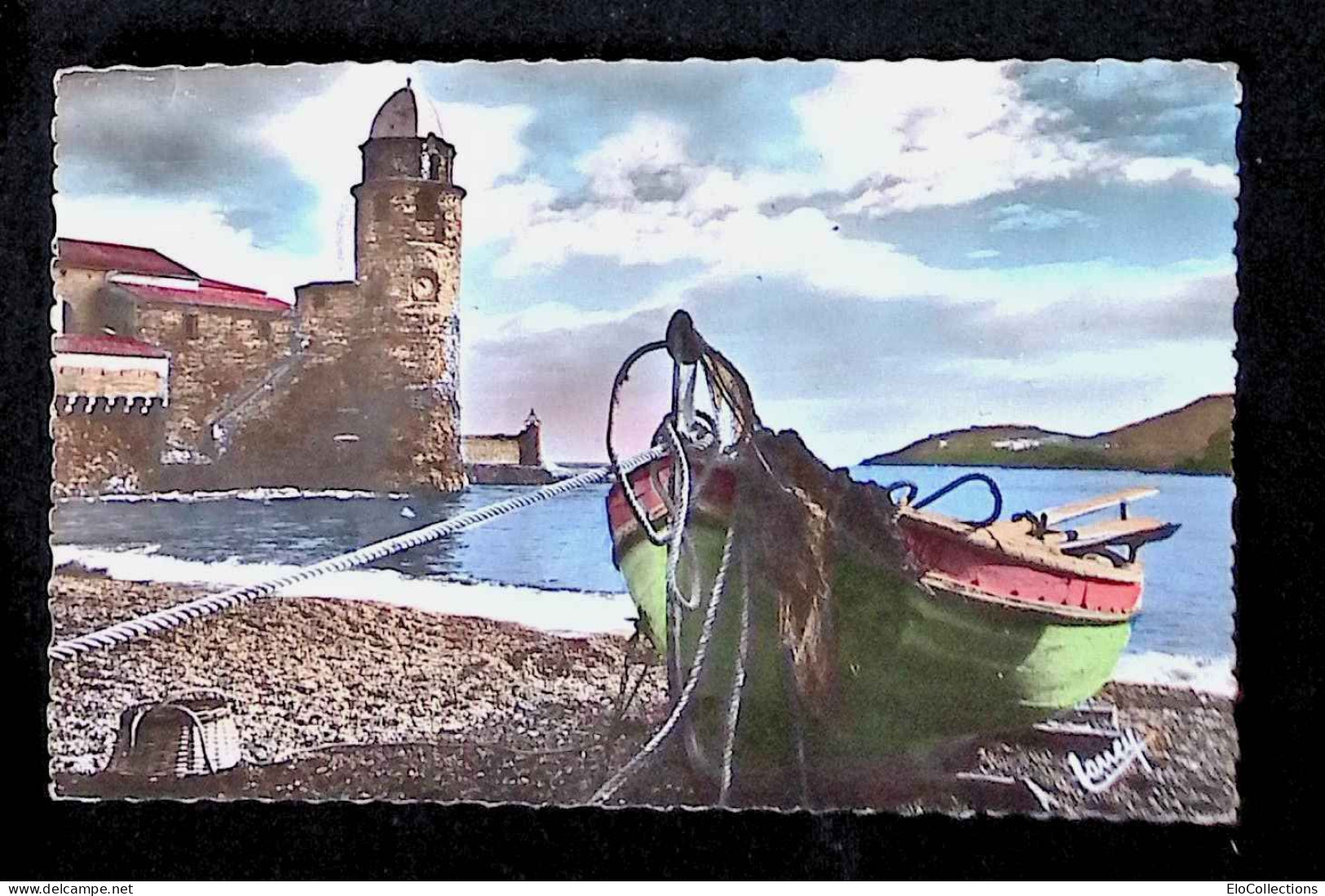 Cp, 66, COLLIOURE, Le Port Et L'église Saint Vincent, Voyagée 1959, Ed. Larrey - Collioure