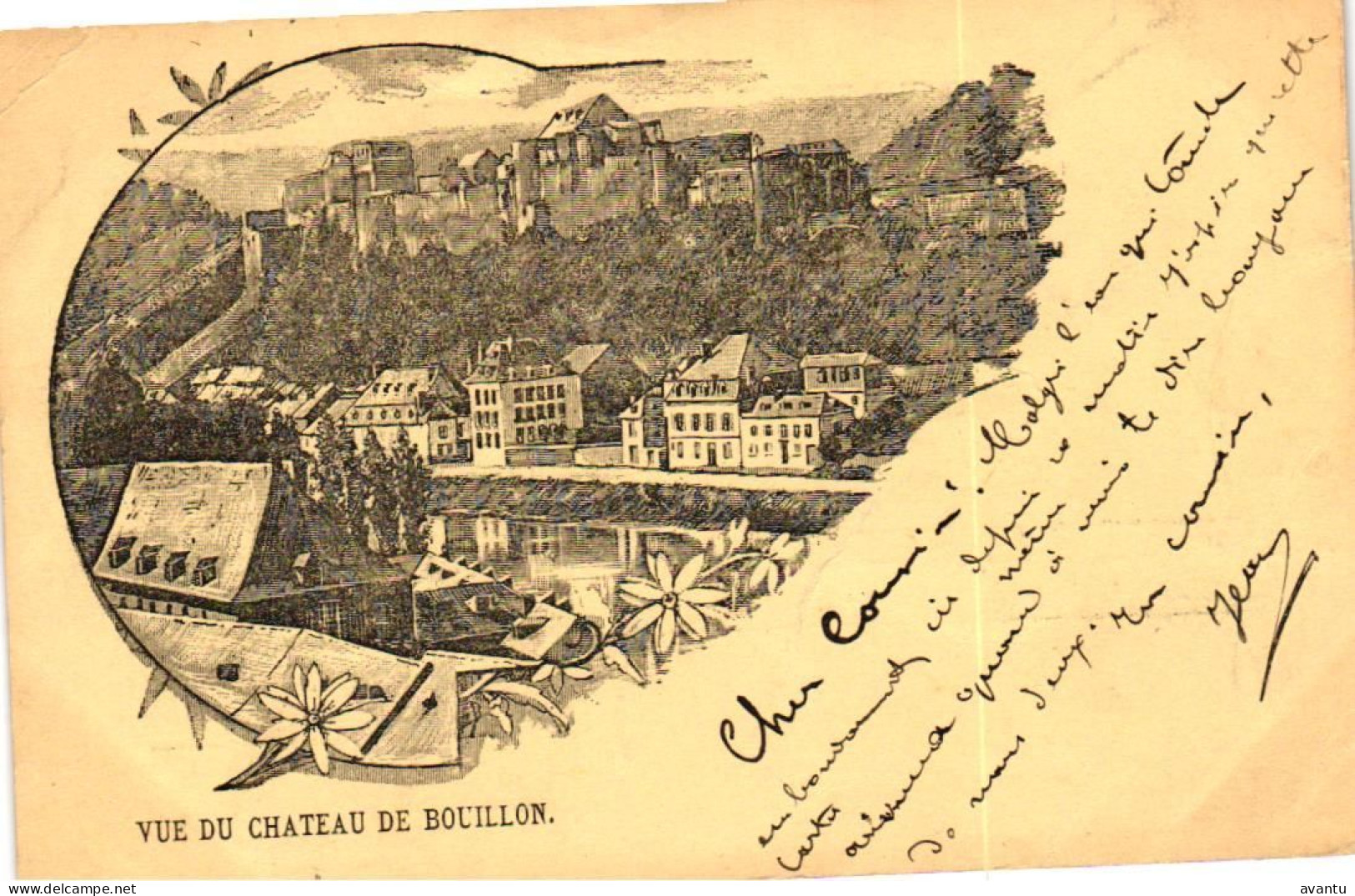BOUILLON / LE CHATEAU / LITHO 1899 PRECURSEUR - Bouillon