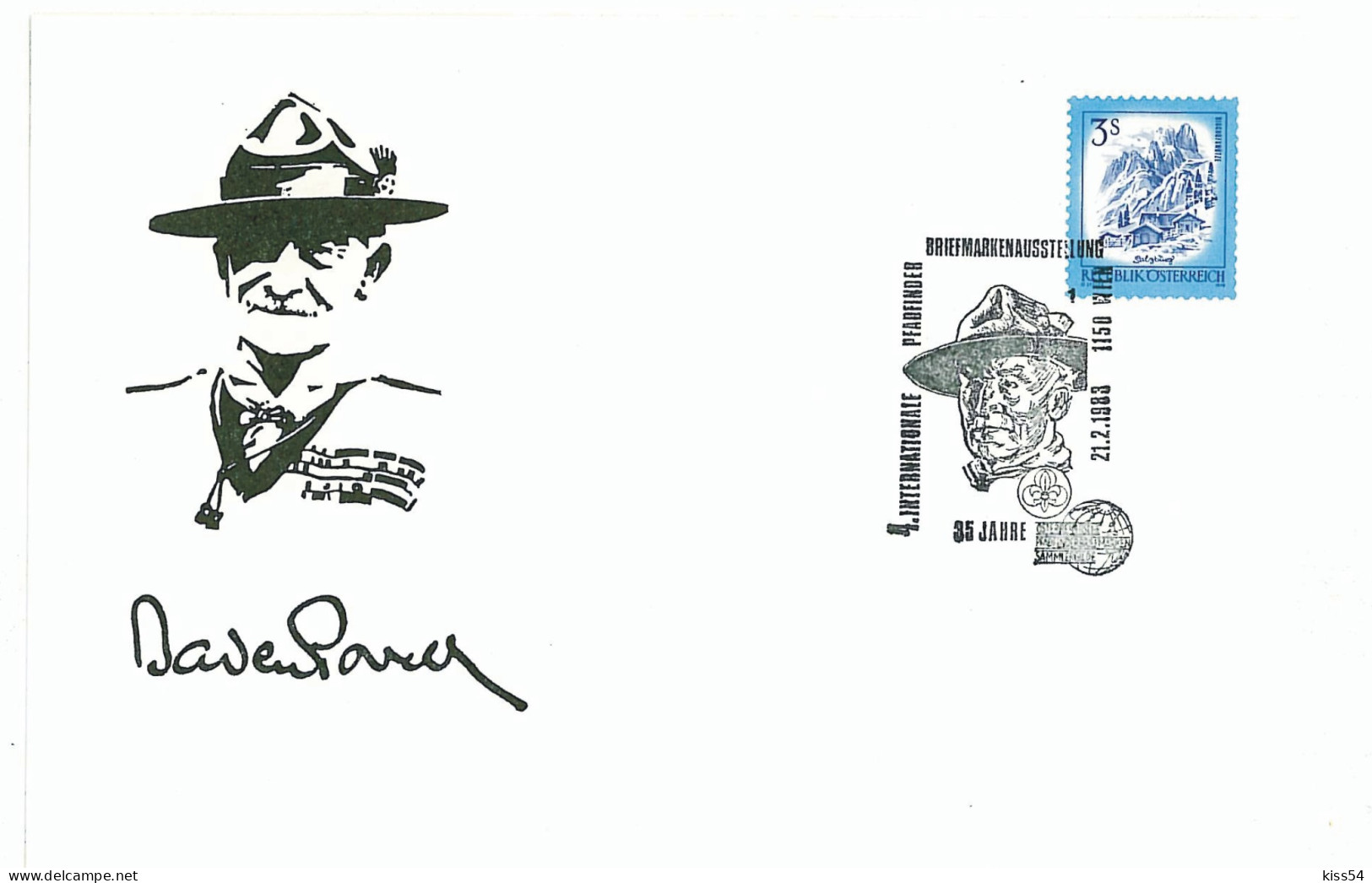 SC 40 - 947 Scout AUSTRIA - Cover - Used - 1983 - Lettres & Documents