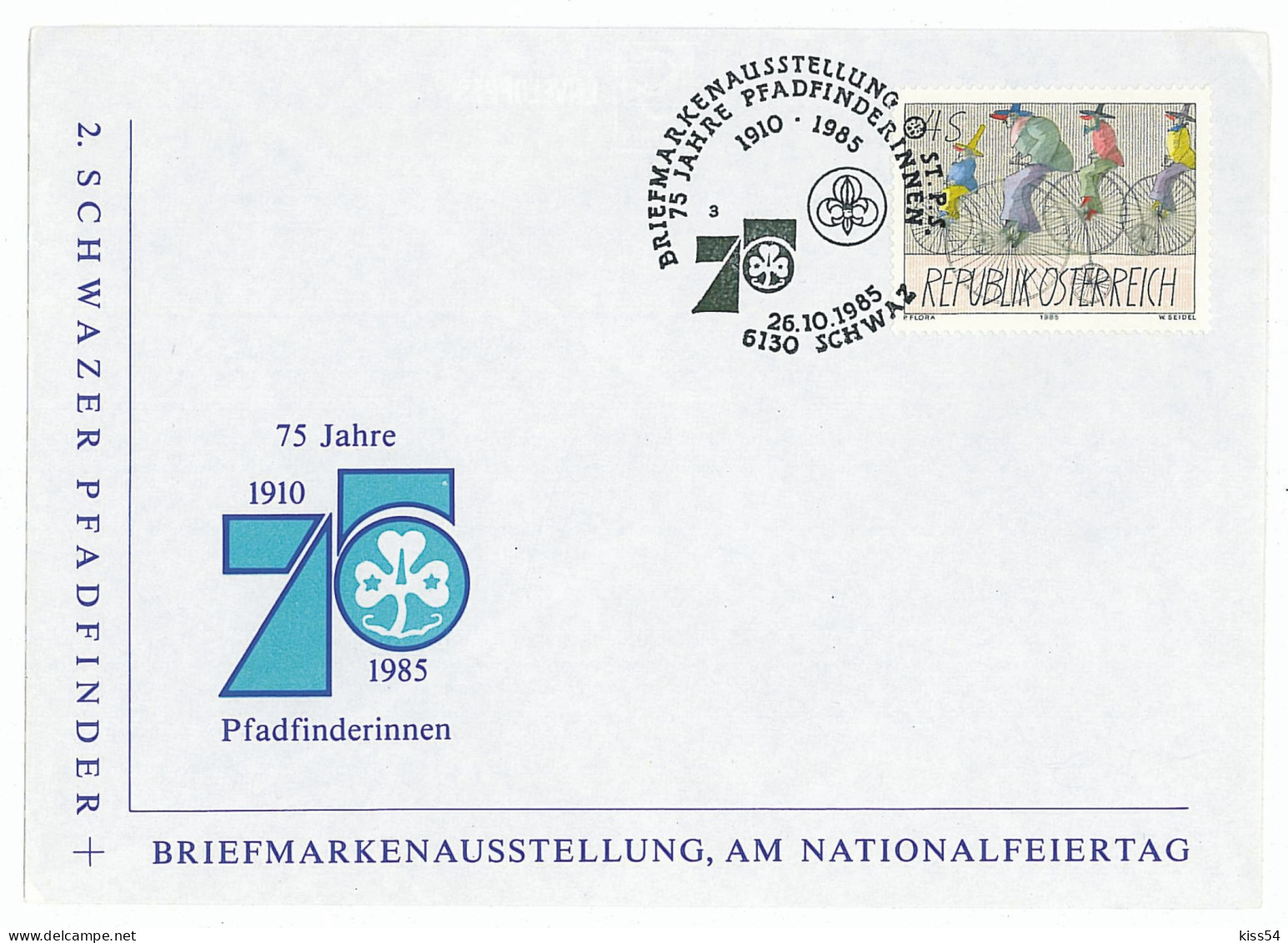 SC 40 - 936 Scout AUSTRIA - Cover - Used - 1985 - Lettres & Documents