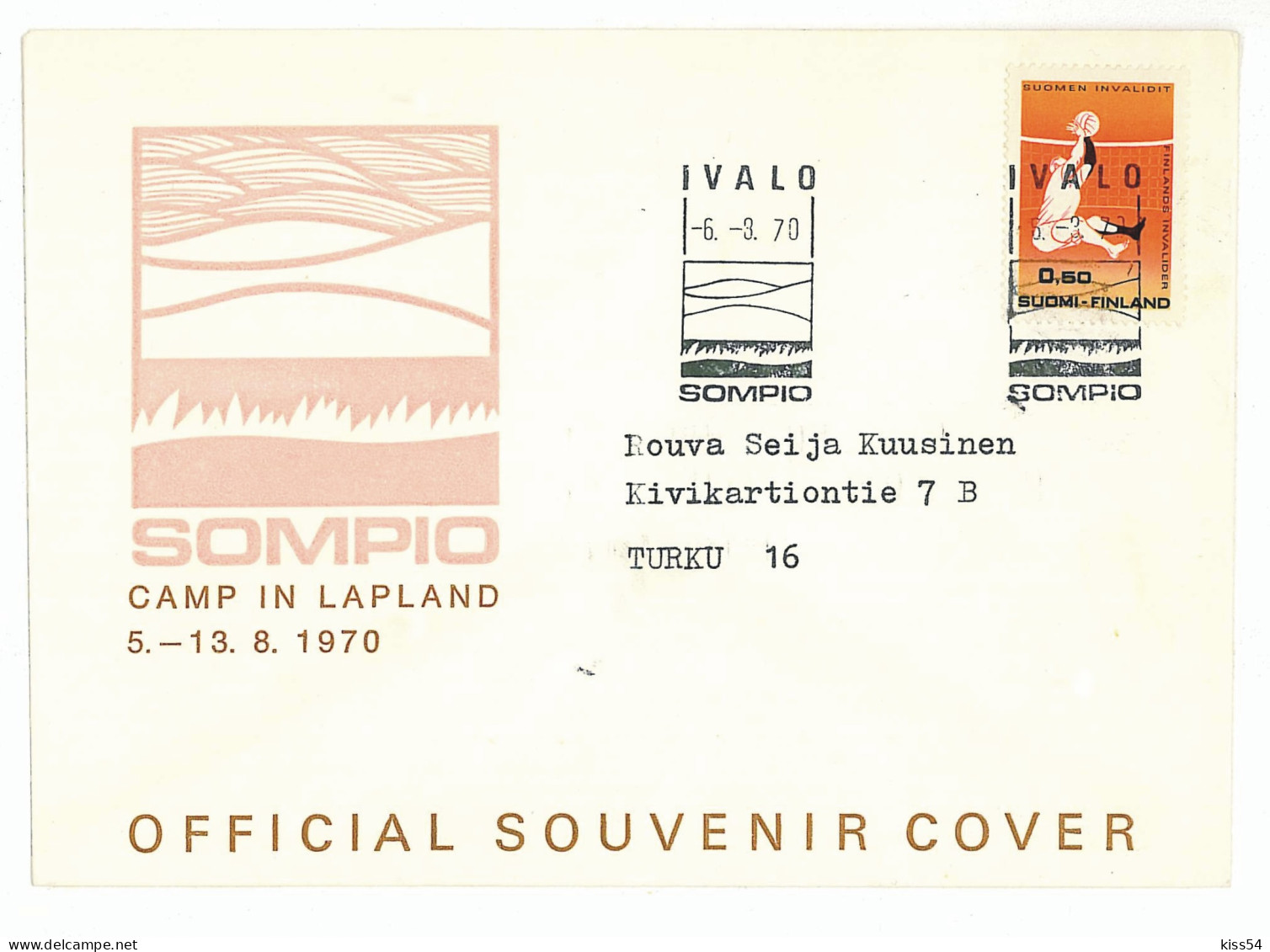 SC 40 - 1083 Scout FINLAND - Cover - Used - 1970 - Lettres & Documents