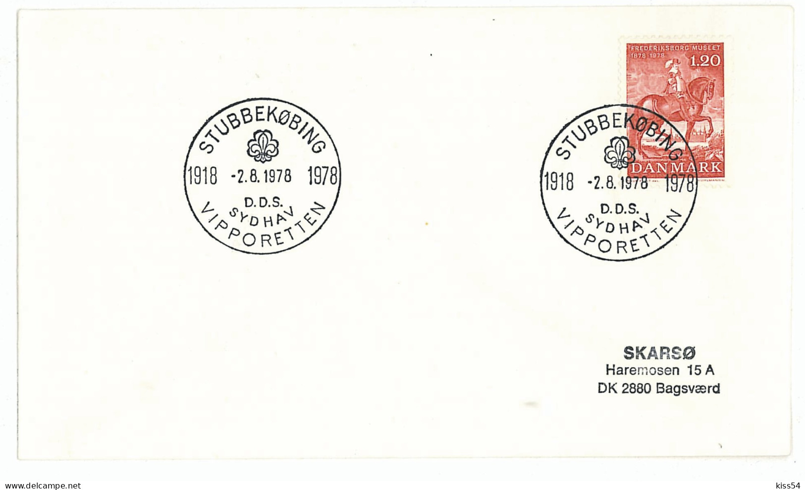 SC 40 - 702 Scout DENMARK - Cover - Used - 1978 - Storia Postale