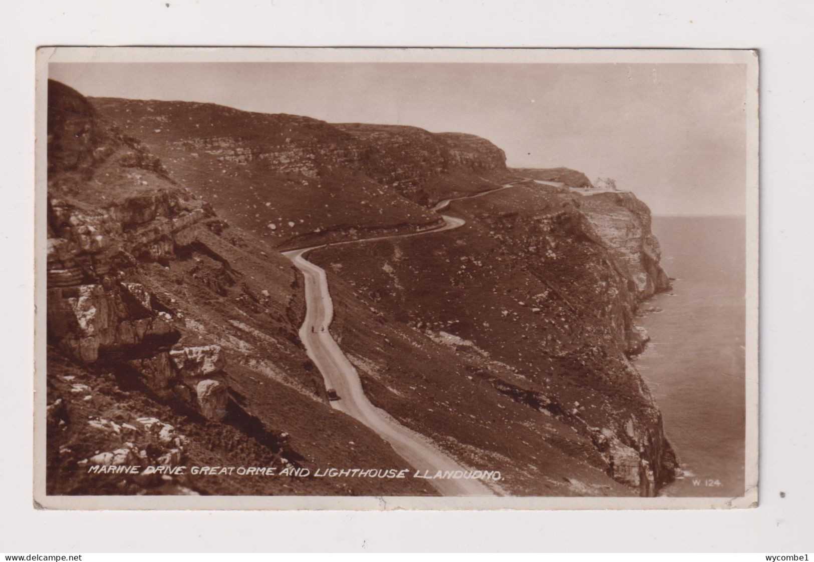 WALES -  Llandudno Marine Drive And Lighthouse  Used Vintage Postcard - Caernarvonshire