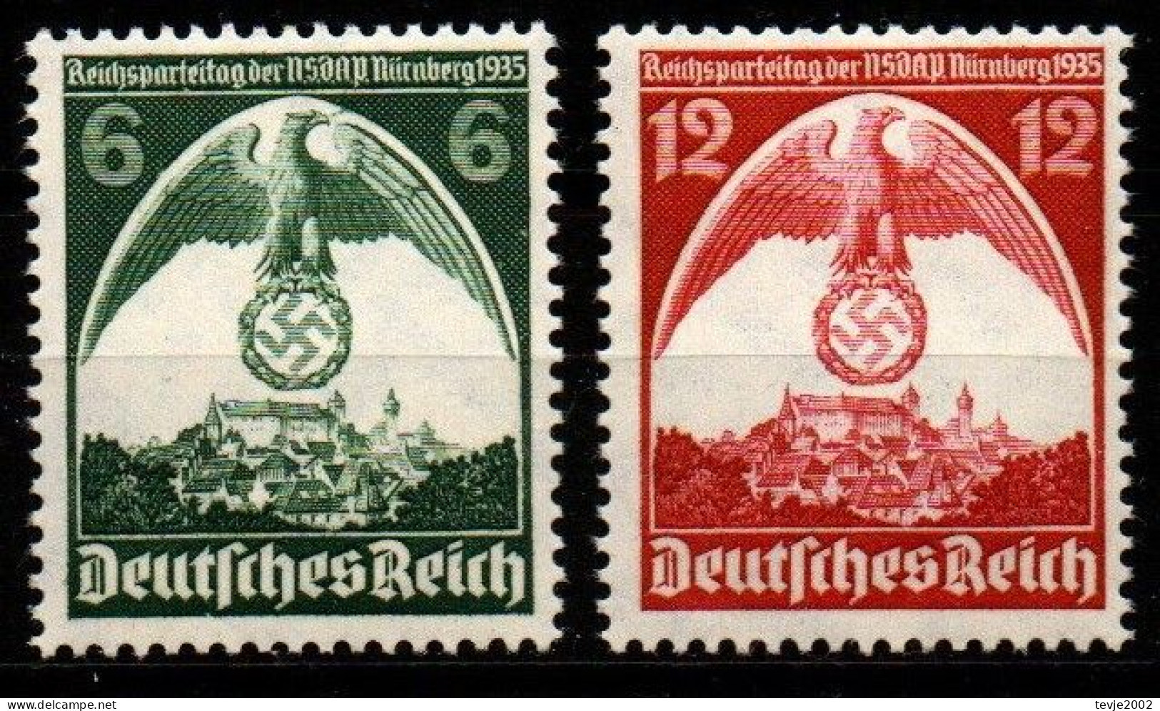 Deutsches Reich 1935 - Mi.Nr. 586 - 587 -  Postfrisch MNH - Nuevos